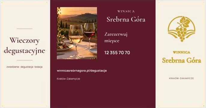 Przykładowy projekt: Ulotka składana — winnica
