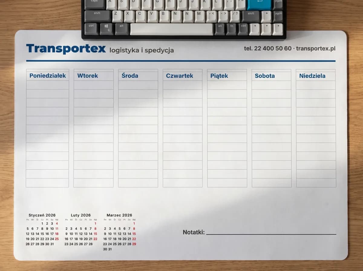 Planner biurkowy