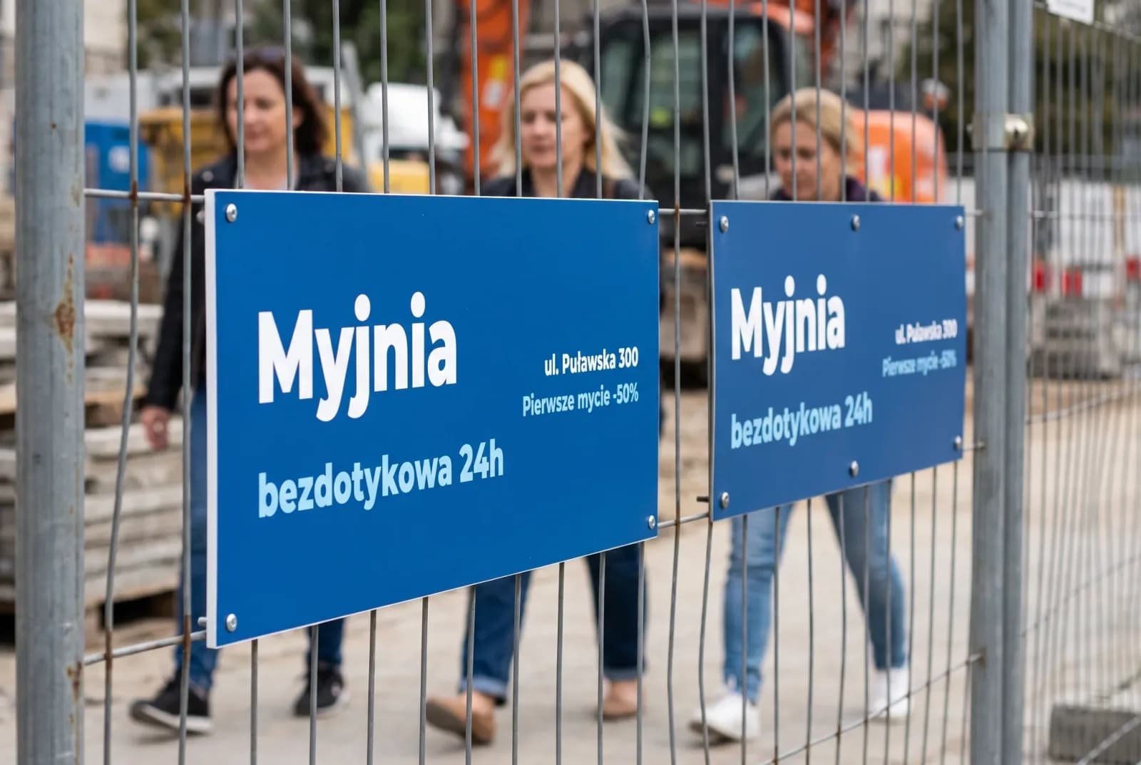 Dibond przykręcany do ogrodzenia