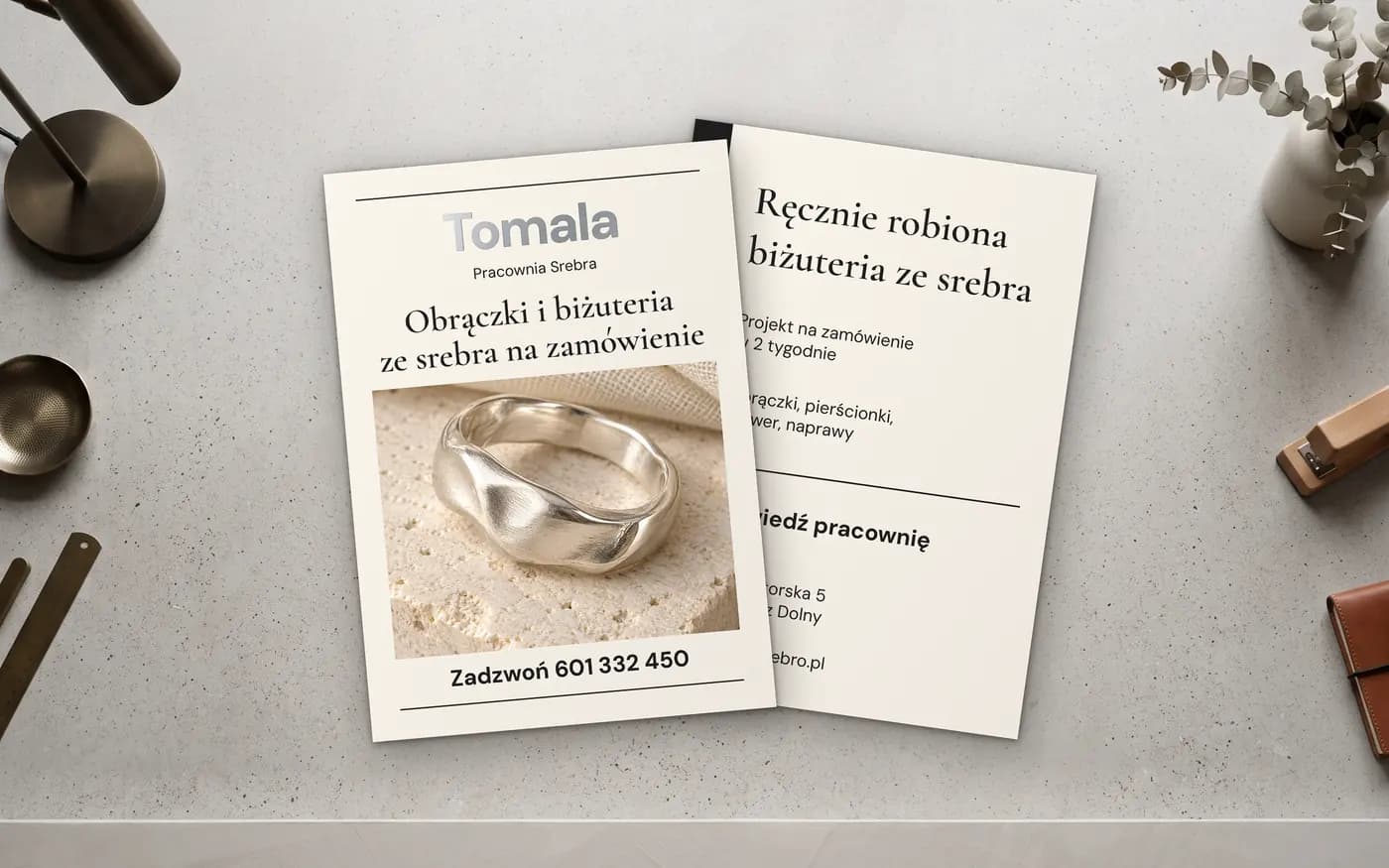 Ulotki srebrzone: wersja 2 projektu naszego zespołu