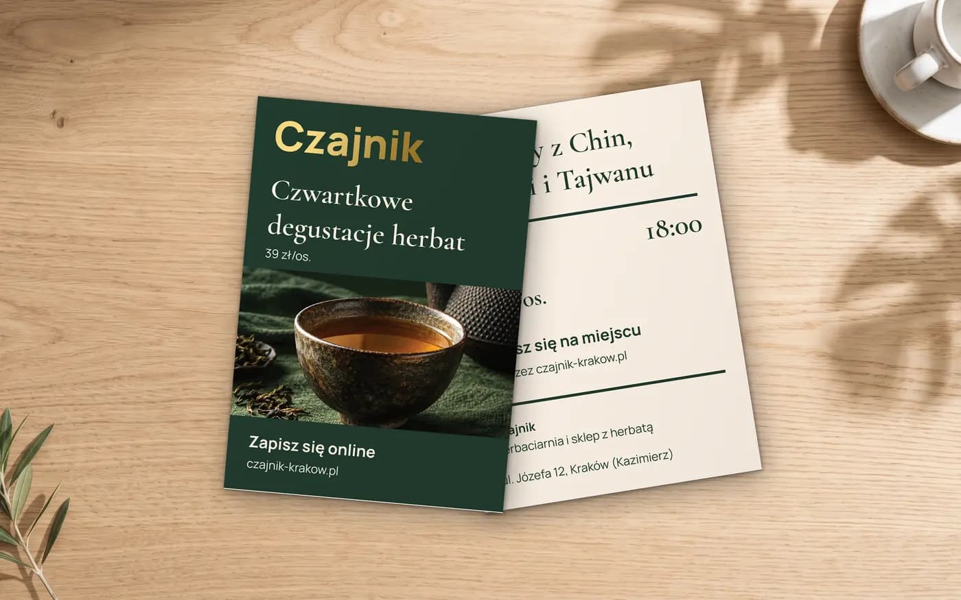 Ulotki złocone: wersja 1 projektu naszego zespołu