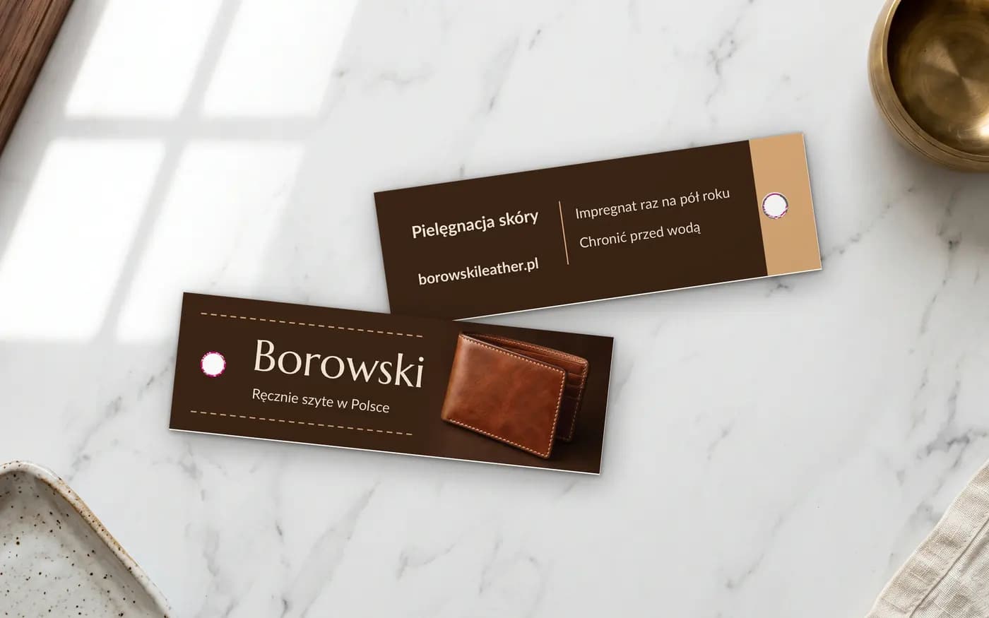 Wizytówki metki: wersja 2 projektu naszego zespołu