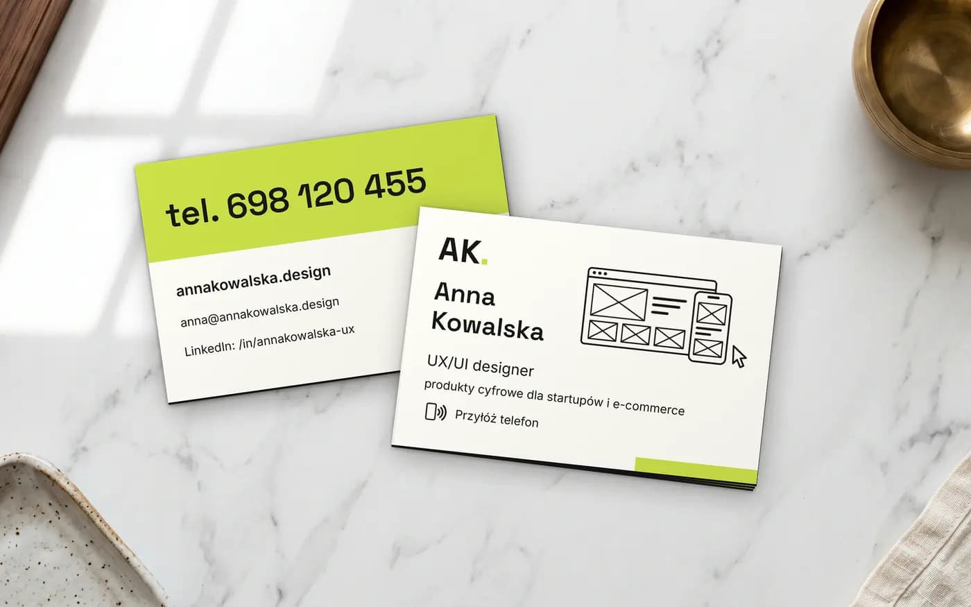 Wizytówki Multiloft NFC: wersja 2 projektu naszego zespołu