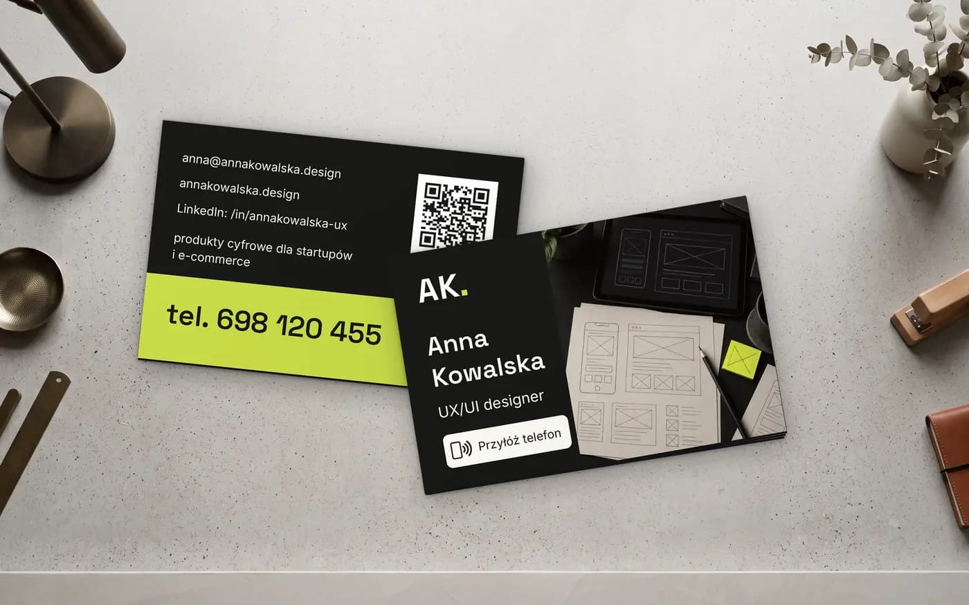 Wizytówki Multiloft NFC: wersja 3 projektu naszego zespołu
