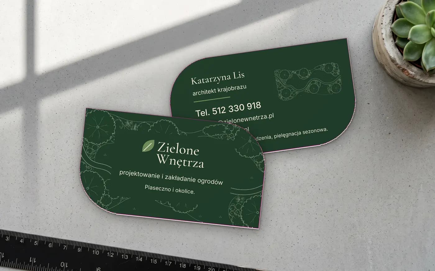 Wizytówki nietypowy kształt: wersja 3 projektu naszego zespołu