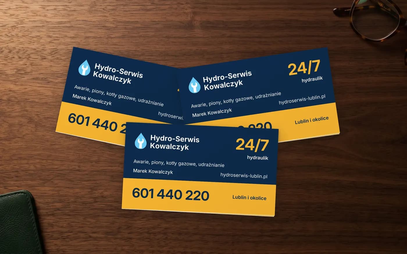 Wizytówki standardowe: wersja 3 projektu naszego zespołu